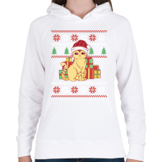 PRINTFASHION Cicás csúnya pulcsi - Női kapucnis pulóver - Fehér