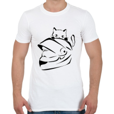 PRINTFASHION cicás - Férfi póló - Fehér