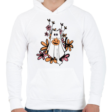 PRINTFASHION Cicás halloween - Férfi kapucnis pulóver - Fehér