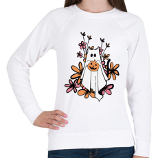 PRINTFASHION Cicás halloween - Női pulóver - Fehér