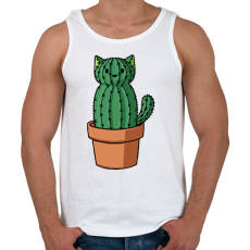 PRINTFASHION Cicás kaktusz - Férfi atléta - Fehér