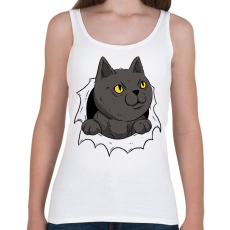 PRINTFASHION Cicás póló - Női atléta - Fehér