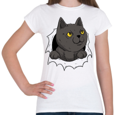 PRINTFASHION Cicás póló - Női póló - Fehér női póló