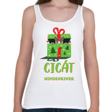 PRINTFASHION Cicát mindenkinek - Női atléta - Fehér