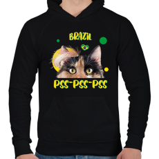 PRINTFASHION Cicc-cicc - Brazil - Férfi kapucnis pulóver - Fekete