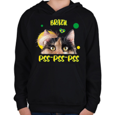 PRINTFASHION Cicc-cicc - Brazil - Gyerek kapucnis pulóver - Fekete gyerek pulóver, kardigán