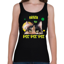 PRINTFASHION Cicc-cicc - Brazil - Női atléta - Fekete női trikó