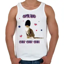 PRINTFASHION Cicc-cicc - England - Férfi atléta - Fehér atléta, trikó