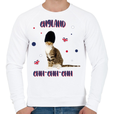 PRINTFASHION Cicc-cicc - England - Férfi pulóver - Fehér férfi pulóver, kardigán