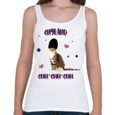 PRINTFASHION Cicc-cicc - England - Női atléta - Fehér női trikó