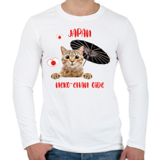 PRINTFASHION Cicc-cicc - Japan - Férfi hosszú ujjú póló - Fehér