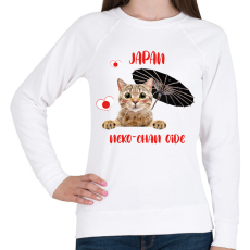 PRINTFASHION Cicc-cicc - Japan - Női pulóver - Fehér