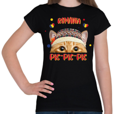 PRINTFASHION Cicc-cicc - Romania - Női póló - Fekete női póló
