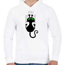 PRINTFASHION Cicmic, aki hazavár - Férfi kapucnis pulóver - Fehér