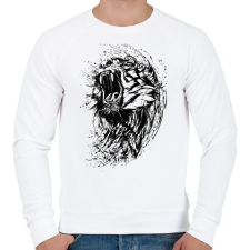 PRINTFASHION Cicus - Férfi pulóver - Fehér férfi pulóver, kardigán