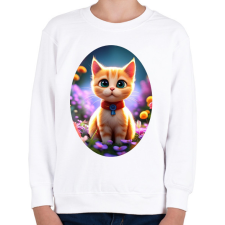 PRINTFASHION Cicus - Gyerek pulóver - Fehér gyerek pulóver, kardigán