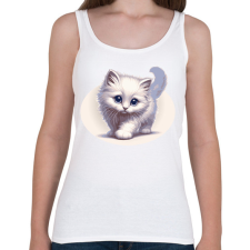PRINTFASHION Cicus - Női atléta - Fehér női trikó