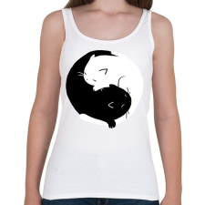 PRINTFASHION Cicus yin yang - Női atléta - Fehér női trikó