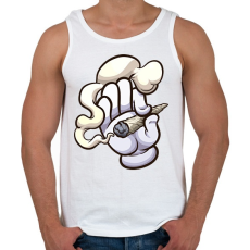 PRINTFASHION Cigiző kéz - Férfi atléta - Fehér