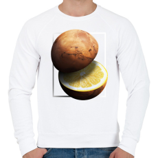 PRINTFASHION Citrom bolygó - Férfi pulóver - Fehér