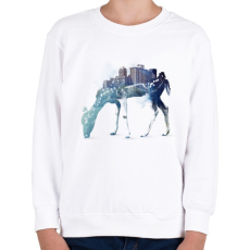 PRINTFASHION City deer - Gyerek pulóver - Fehér
