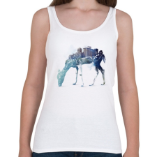 PRINTFASHION City deer - Női atléta - Fehér női trikó
