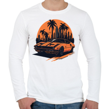 PRINTFASHION Classic car - Férfi hosszú ujjú póló - Fehér férfi póló