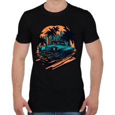 PRINTFASHION Classic car - Férfi póló - Fekete