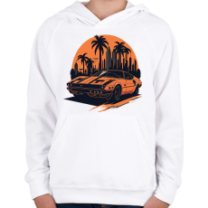 PRINTFASHION Classic car - Gyerek kapucnis pulóver - Fehér
