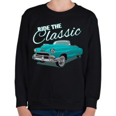 PRINTFASHION Classic car  - Gyerek pulóver - Fekete