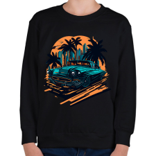 PRINTFASHION Classic car - Gyerek pulóver - Fekete gyerek pulóver, kardigán