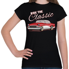 PRINTFASHION Classic car  - Női póló - Fekete női póló