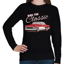 PRINTFASHION Classic car  - Női pulóver - Fekete női pulóver, kardigán