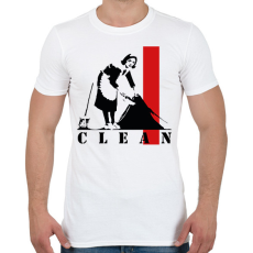 PRINTFASHION Clean - Banksy - Férfi póló - Fehér