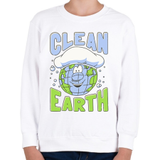 PRINTFASHION Clean Earth - Gyerek pulóver - Fehér gyerek pulóver, kardigán