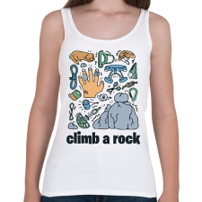 PRINTFASHION Climb a rock - Női atléta - Fehér női trikó