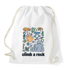 PRINTFASHION Climb a rock - Sportzsák, Tornazsák - Fehér tornazsák