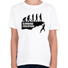 PRINTFASHION Climbing Evolution - Gyerek póló - Fehér gyerek póló