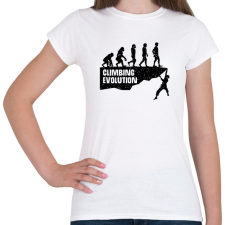 PRINTFASHION Climbing Evolution - Női póló - Fehér női póló