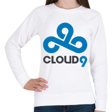 PRINTFASHION Cloud9 logo - Női pulóver - Fehér női pulóver, kardigán