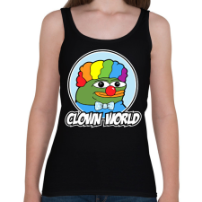 PRINTFASHION Clown World - Női atléta - Fekete női trikó