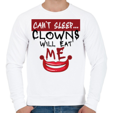 PRINTFASHION Clowns will eat me - Férfi pulóver - Fehér