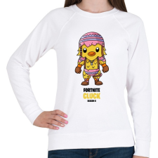 PRINTFASHION Cluck - Fortnite Season 6 - Női pulóver - Fehér női pulóver, kardigán