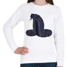 PRINTFASHION cobra-6369762 - Női pulóver - Fehér női pulóver, kardigán