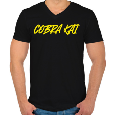 PRINTFASHION COBRA KAI 1 - Férfi V-nyakú póló - Fekete férfi póló