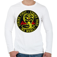 PRINTFASHION Cobra Kai - Férfi hosszú ujjú póló - Fehér férfi póló