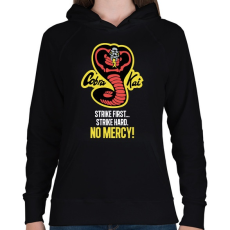 PRINTFASHION Cobra Kai - Női kapucnis pulóver - Fekete