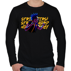 PRINTFASHION Cobra Kai STRIKE FIRST STRIKE HARD NO MERCY - Férfi hosszú ujjú póló - Fekete