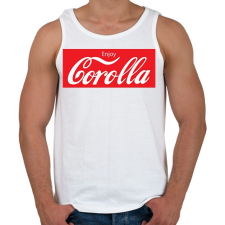 PRINTFASHION Coca Corolla - Férfi atléta - Fehér atléta, trikó
