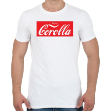 PRINTFASHION Coca Corolla - Férfi póló - Fehér férfi póló